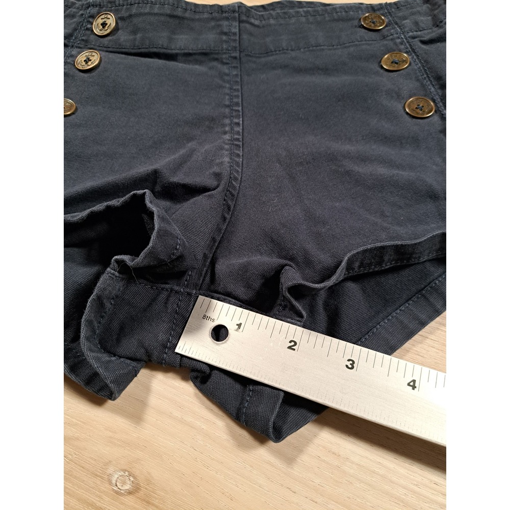 Sound & Matter Navy Blue Sailor Shorts Anchor Buttons Nautical Size 5 - Picture 7 of 10